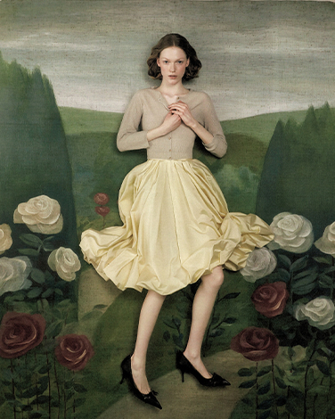 NUVOLA Cream Yellow Cloud Dress