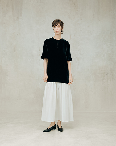 ARIA Black-White Contrast Dress